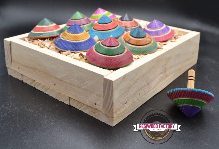 Toupie en bois Multicolor
