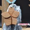 Pendentif "Fleurs Pentas" en Chêne #2