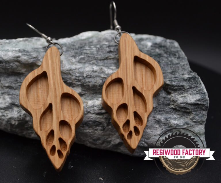 Boucles d'oreilles "Coquillage" en Chêne
