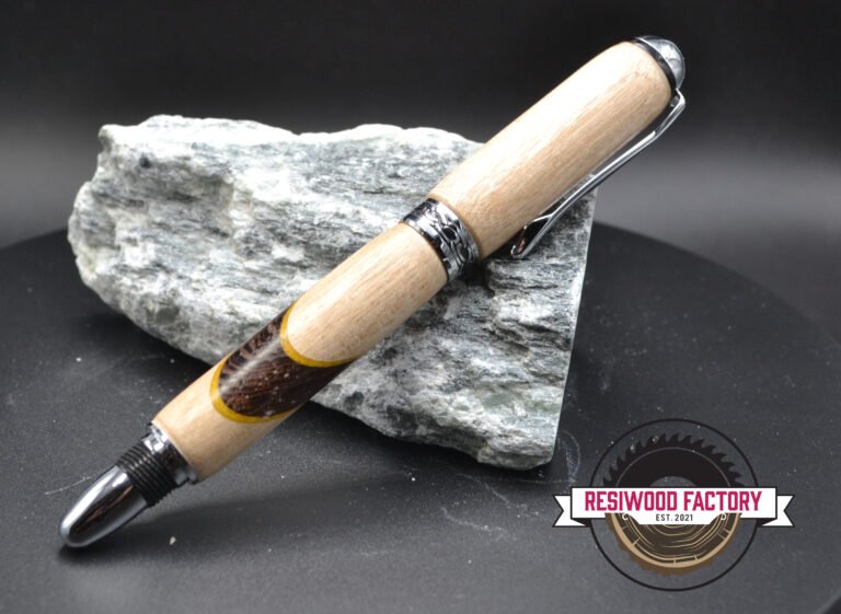Stylo Bille Roller "Bouleau avec flamme Wenge"