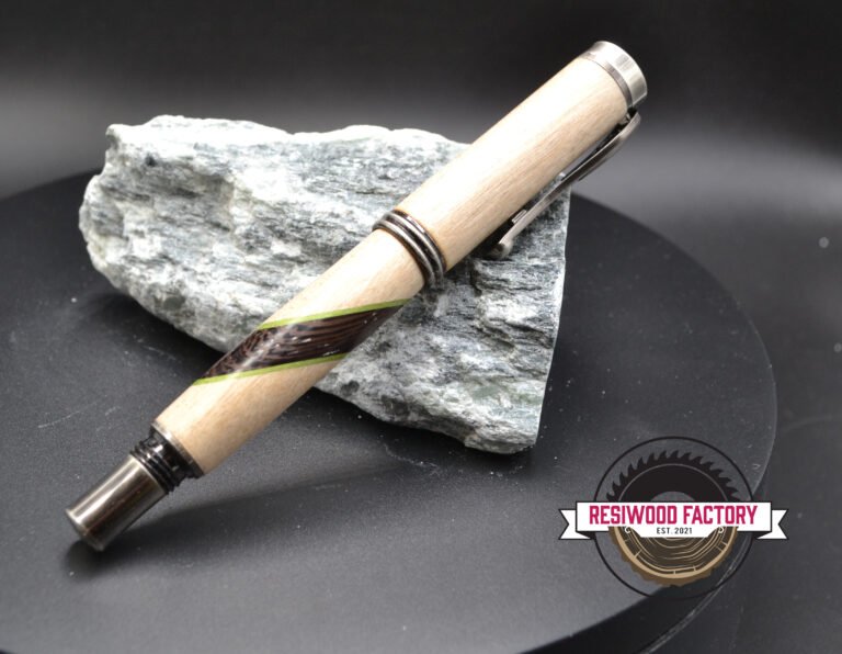 Stylo Bille Roller "Bouleau avec flamme Wenge"
