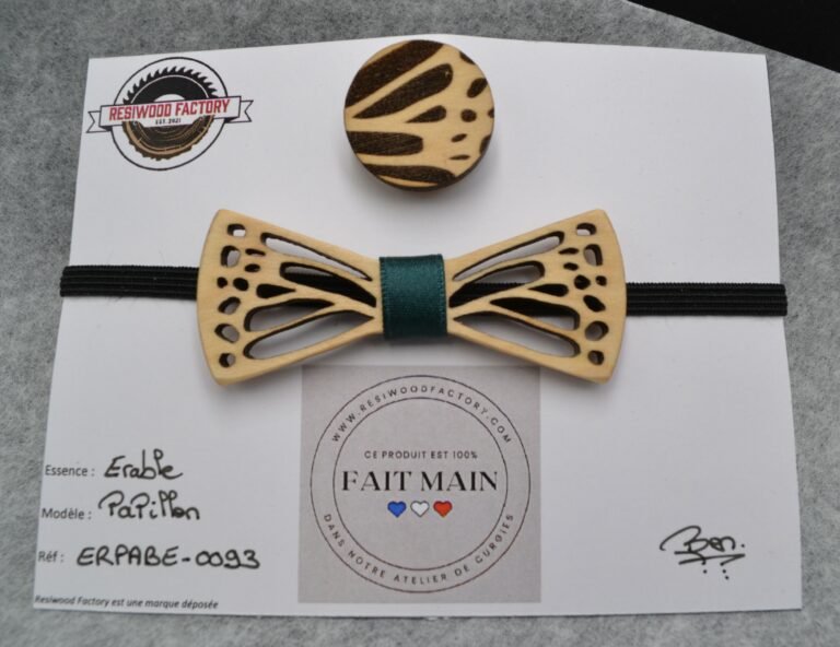 Nœud Papillon en Bois pour Bébé